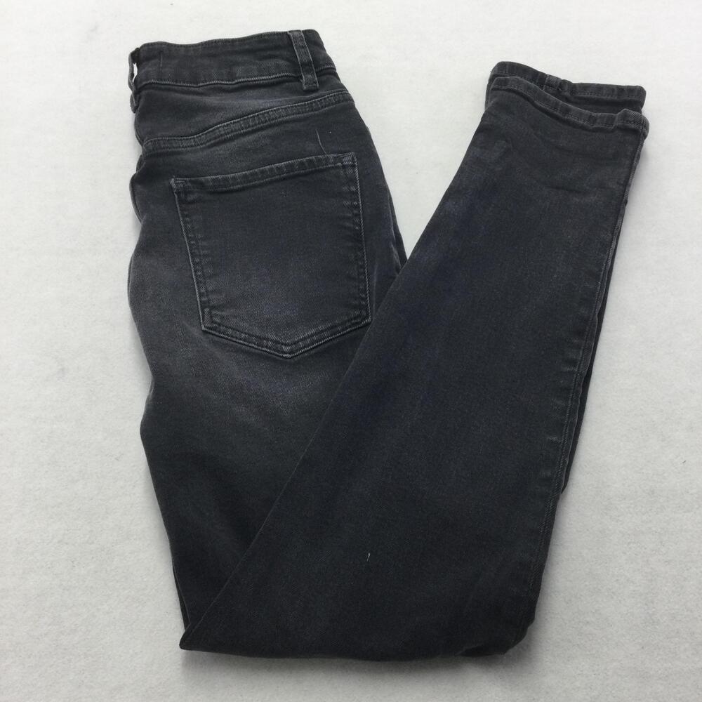 Urban Outfitters Skinny Jeans Womens 24 Charcoal Distressed High Rise Stretch